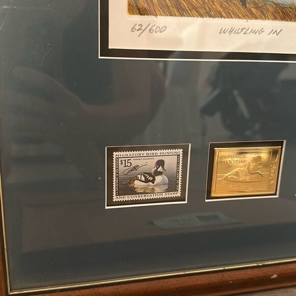 1998 FEDERAL DUCK STAMP PRINT! 1998 BARROW’s GOLDENEYE DRAKE SIGNED  Medallion e - Picture 5 of 9